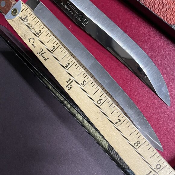 Maxam Stainless Steel Knife Set 9" Chef and 8" Carving Set Made in Japan Vintage - Picture 8 of 10